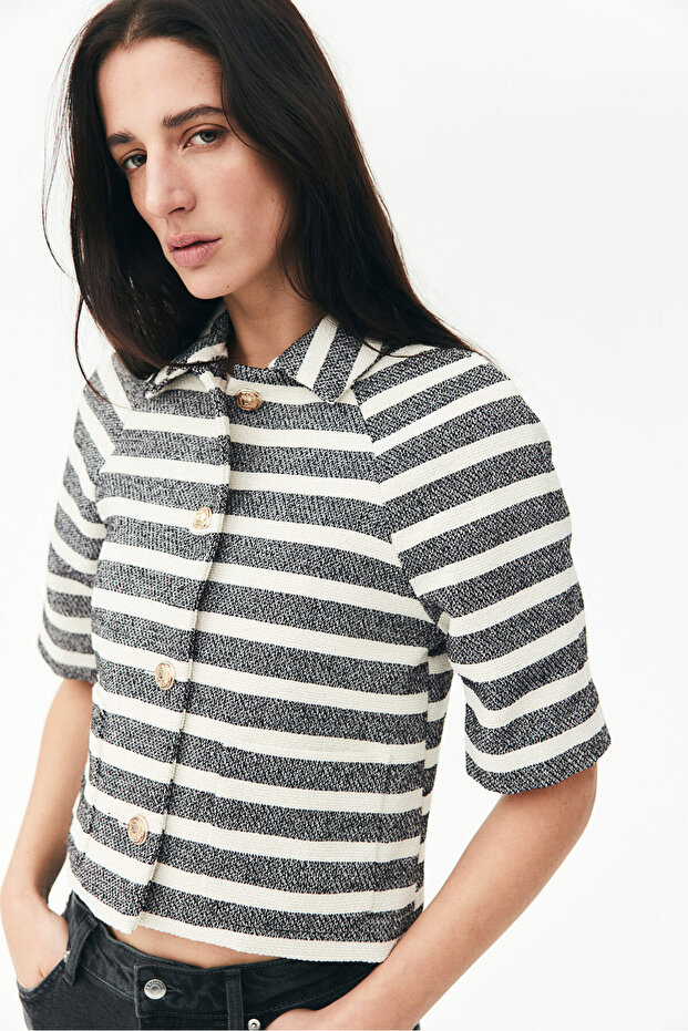 Kısa Kollu Ceket - 1