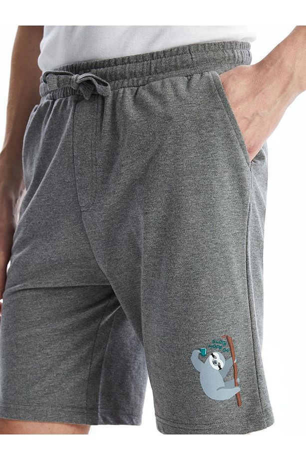 Standart Kalıp Erkek Pijama Alt Şort - 3