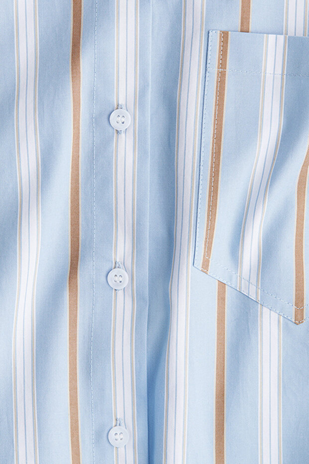 Kuşaklı Gömlek Elbise - 6