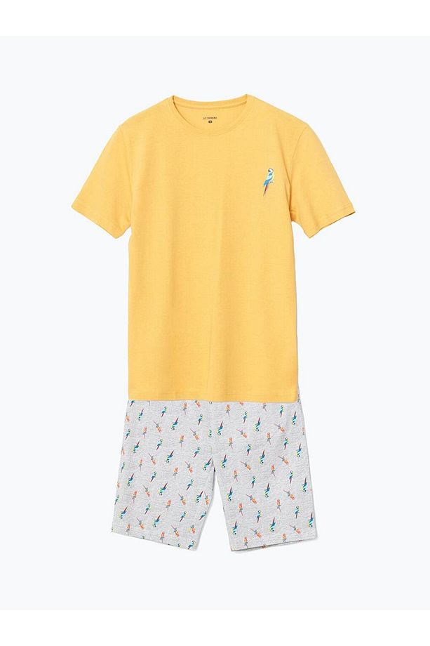Standart Kalıp Erkek Şortlu Pijama Takımı - 1