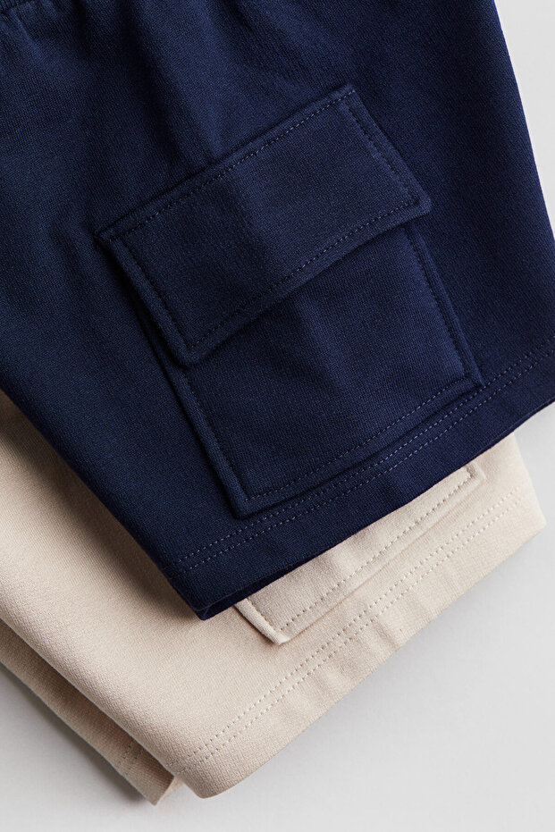 2’li Kargo Sweatshirt Şort - 2