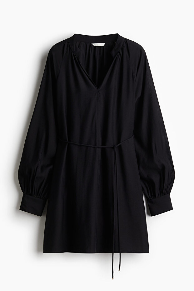 Kuşaklı Tunik Elbise - 3