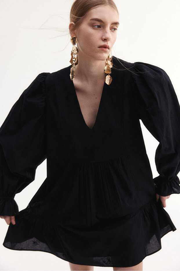 Pamuklu Tunik Elbise - 1