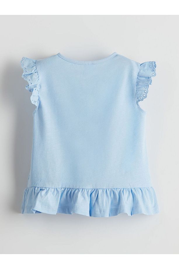 LCW Kids Bisiklet Yaka Basic Kız Çocuk Bluz ve Tayt 2'li - 3