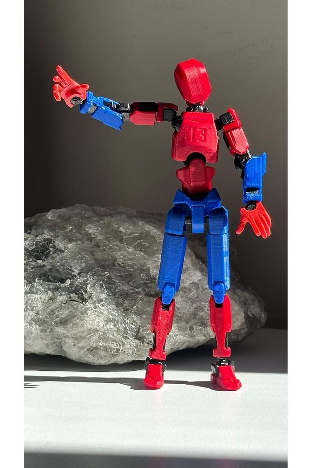 13 Oynar Eklemli Robot Figür Oyuncak - Çift Renk Dummy - 2