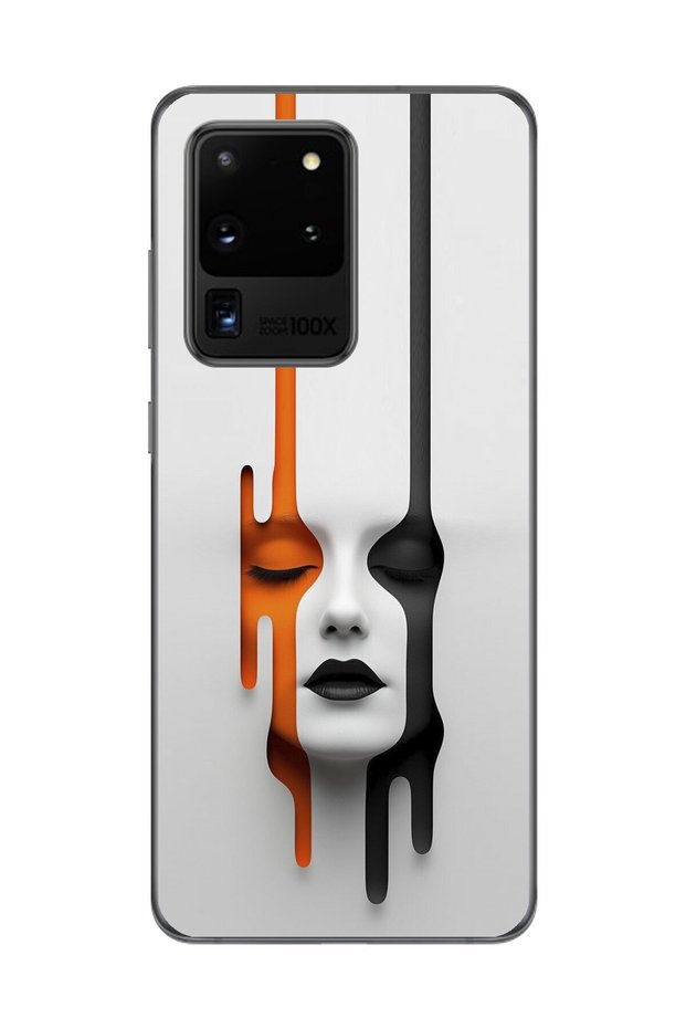 Samsung Galaxy S20 Ultra Compatible Transparent Case with Aesthetic Face Design