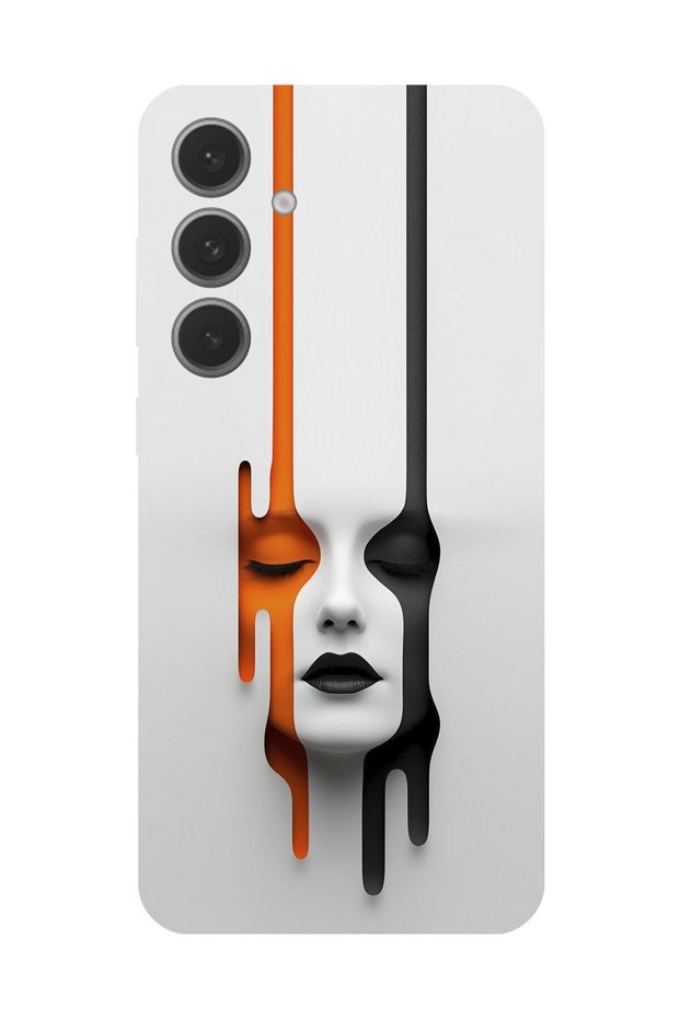 Samsung Galaxy S24+ Compatible Transparent Case with Aesthetic Face Design
