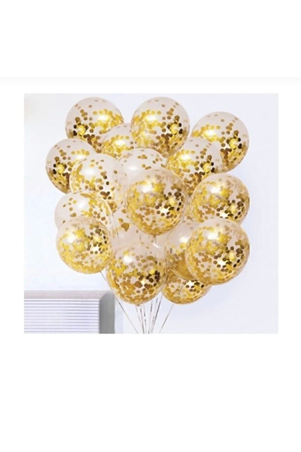 PARTİ Gold Pullu Balon Seti 12 Adet - 1