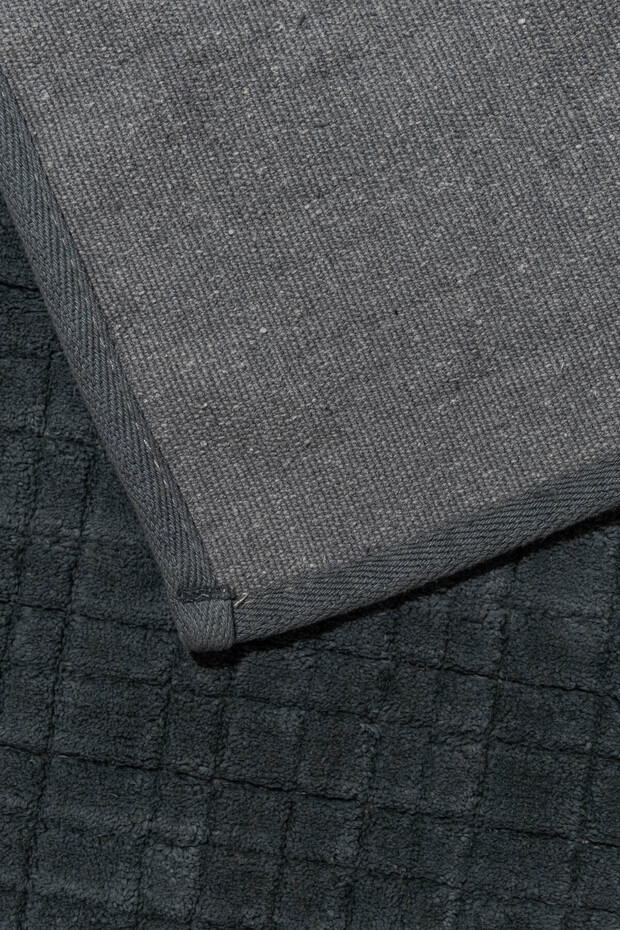 Ekose Desenli 2'li Banyo Paspas Seti - %100 Pamuk - 2