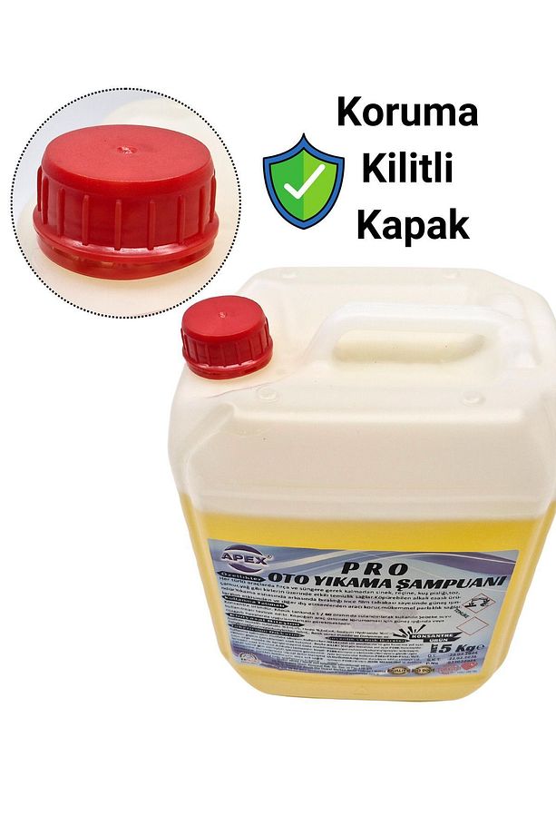 Araç Köpük Şampuanı 5 Kg, Oto Yıkama Şampuanı 1/60 Konsantre Şampuan Ile Araç Yıkama Sünger Hediyeli - 5
