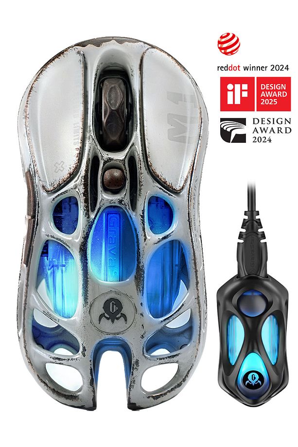 Mercury M1 Pro 4k Dongle Rgb 26k Dpı Optik Gaming Mouse Kablosuz Programlanabilir 5 Tuşlu Gri - 1