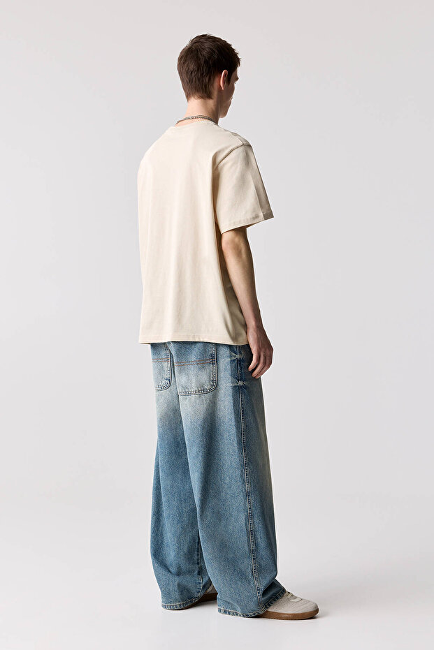 Kısa kollu basic pamuklu t-shirt - 3