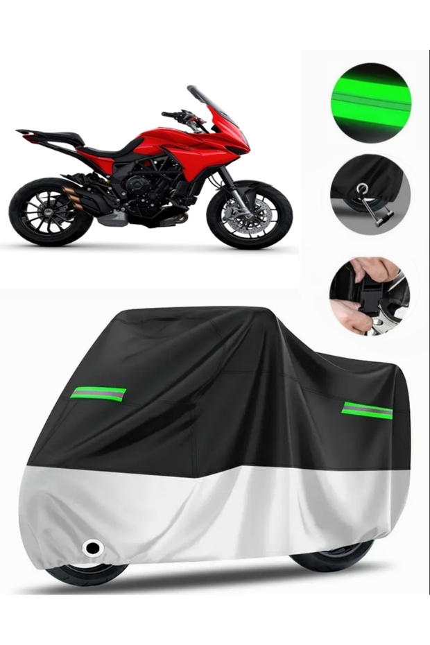 Mv Agusta Turismo Veloce 800 Rosso Rear Bag Compatible Motor Tarpaulin (Lock Compatible) Black-Grey