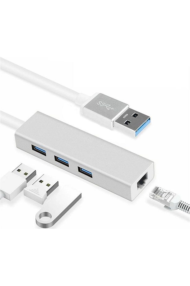 Fc-06 3 Bağlantı Usb3.0 To 3usb3.0 10/100 Mbps Ethernet Kablolu Çevirici - 1