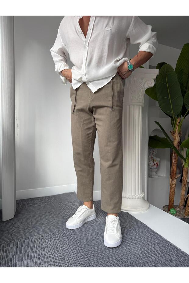 Giesto BF Kalıp Linen Pantolon - 2