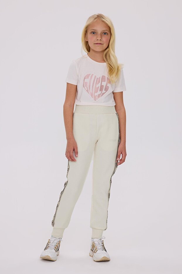 Bg Store Dívčí krémové tepláky - 1