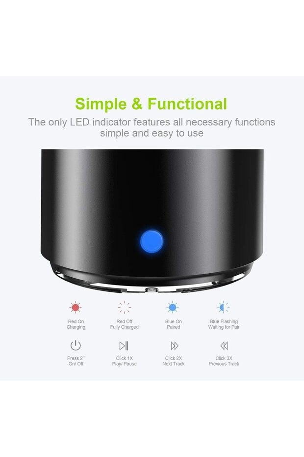 مكبر صوت بلوتوث محمول صغير A106Pro (أسود) - 8