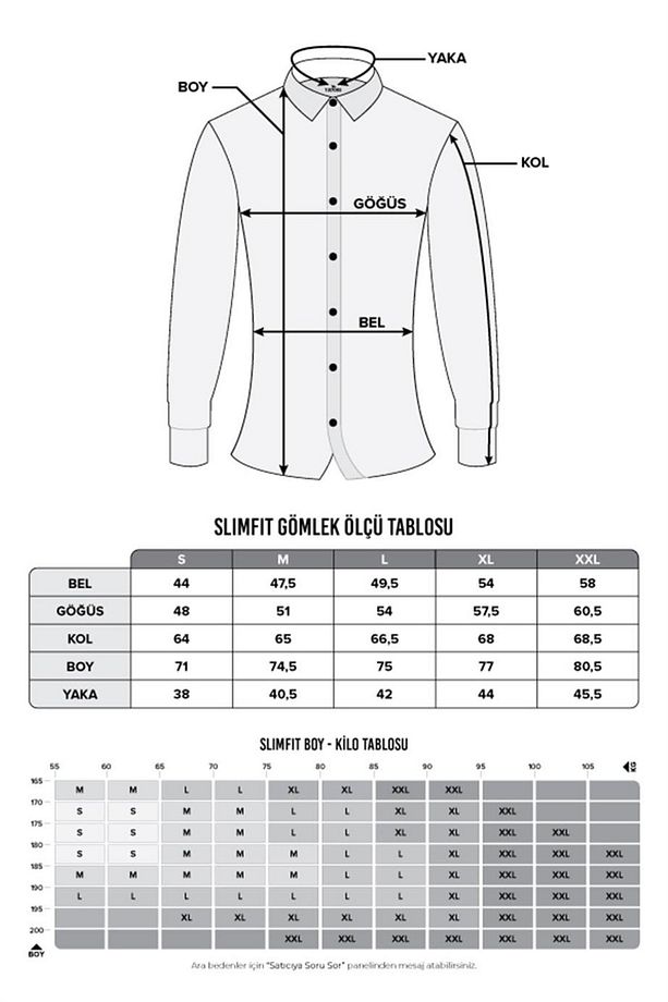 Slim Fit Uzun Kollu Düğmeli Yaka Pamuklu Kolay Ütü Düz Erkek Gömlek - 6