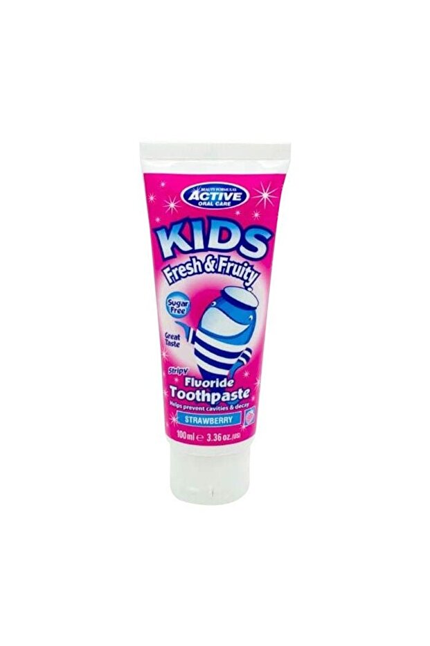 Beauty Formula Kids Tooth Paste- Strawberry Flavour | Sugar-Free | 100 Ml