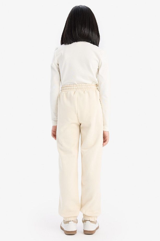 Kız Çocuk Beli Lastikli Baskılı Pamuklu Jogger Eşofman Altı D8092A824WN - 6