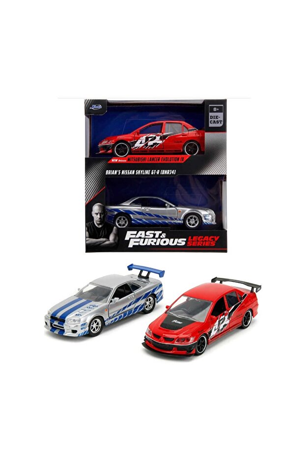 1/32 F&F Legacy Series Mtsubishi Lancer Evolution Ix / Brian Nissan Skyline Gt-R (R34)
