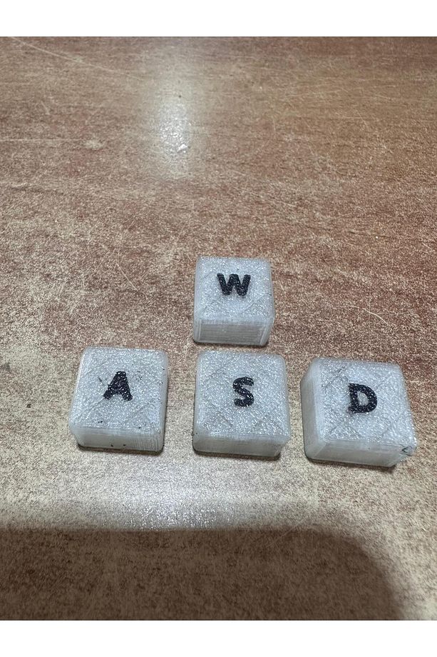 W-A-S-D Tuş Set 16mm 3D Baskı - 1