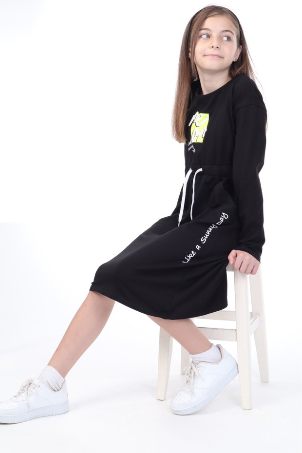 Girl's Neon Printed Dress