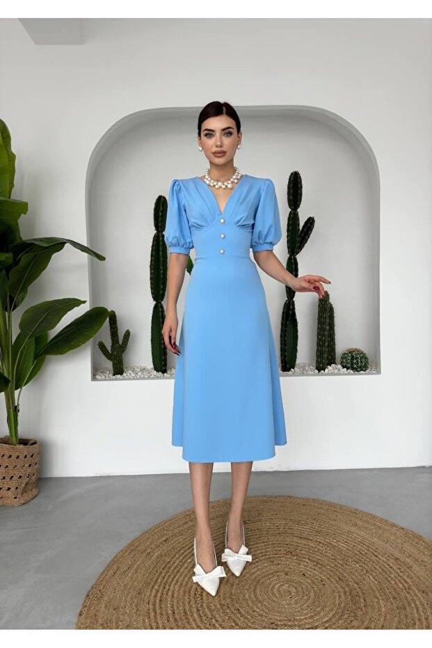 Linda Midi Elbise - 5