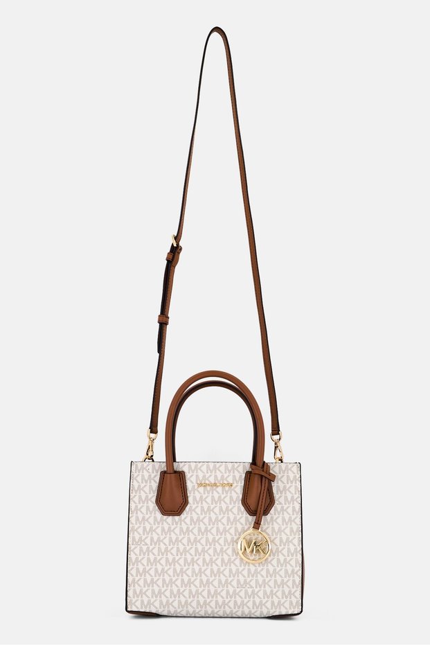 Women Brand Logo Cross Body Bag 18 H x 22 L x 10 W cm, Ivory