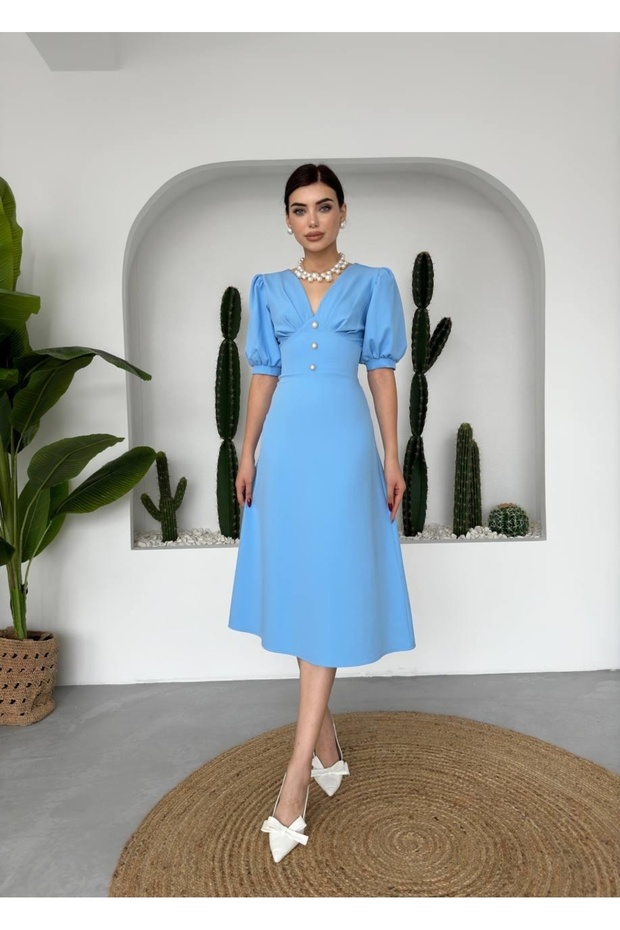 Linda Midi Elbise - 3