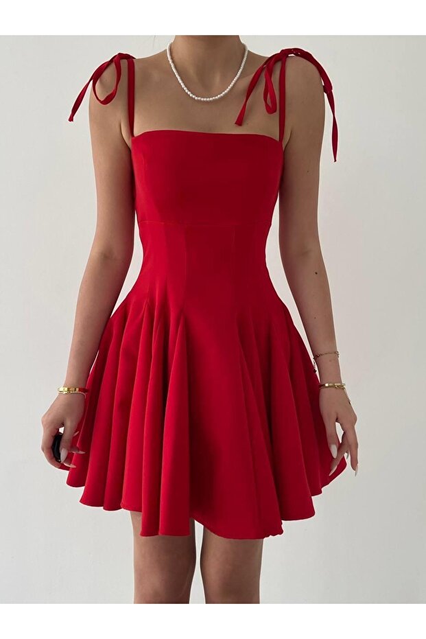 Clara Askılı Mini Elbise - 3