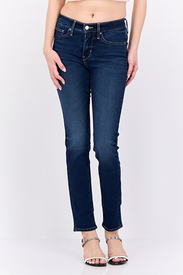 Women Skinny Fit Washed Denim Jean, Blue