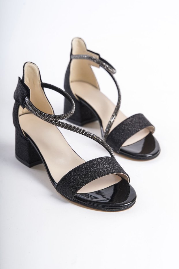 Owwox Kids; Girl's, Black, Non-Tapping Shoes with Stone Detail