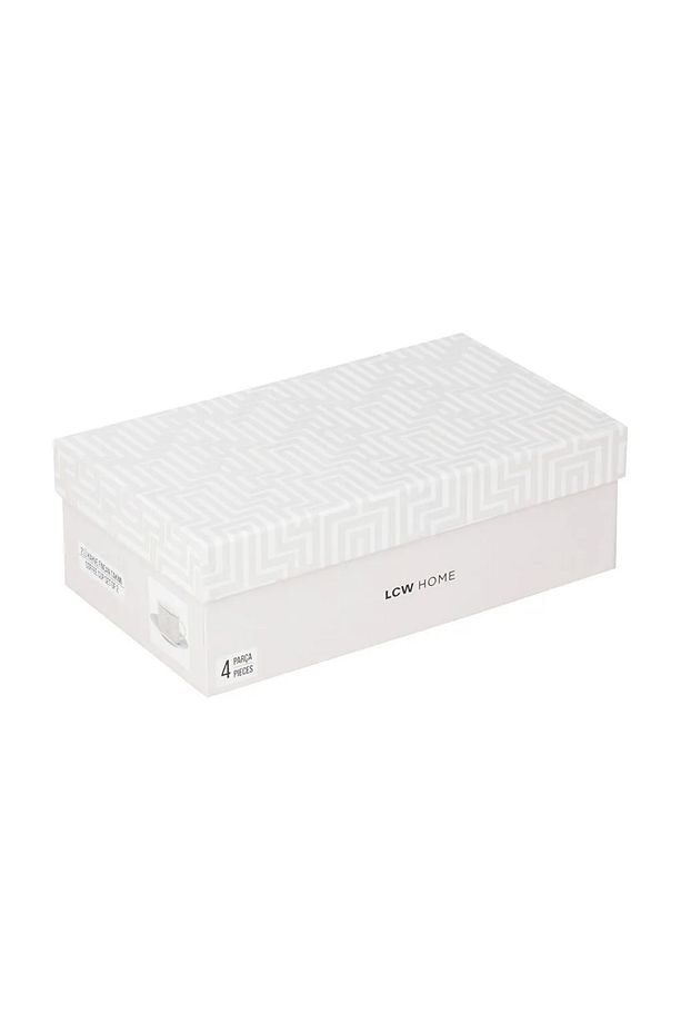 LCW HOME Bej Çizgi Desenli 2 Kişilik Kahve Fincan Takımı 90 Ml T T - 5
