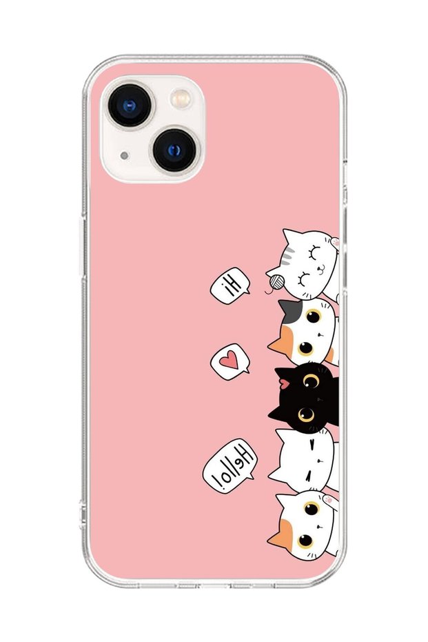 Transparent Case Compatible with iPhone 15 Design Kittens 2