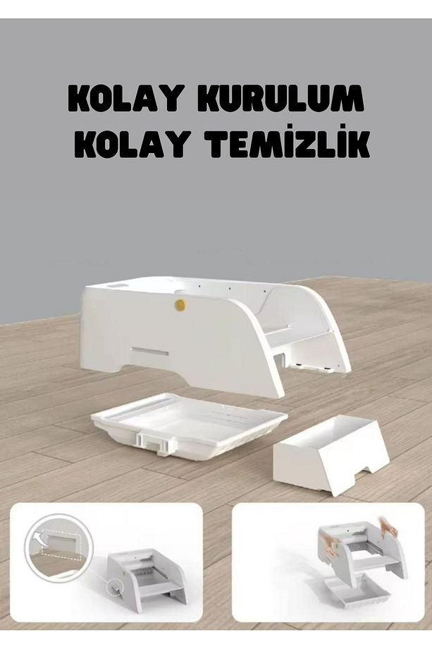 Akıllı Otomatik Kedi Tuvaleti, App, Kamera & Ses Takipli, Sensörlü Güvenlik & Kilo Ölçer - 4