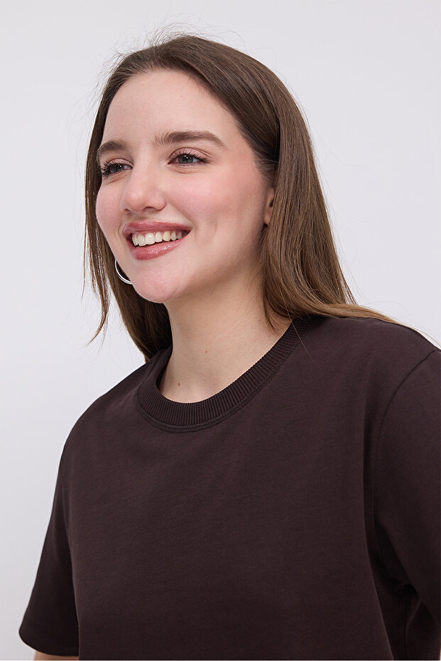 Bisiklet Yaka Basic T-shirt P10404 - 3