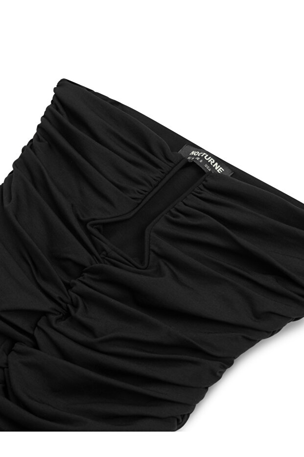 Drape Tasarımlı Crop Top - 9