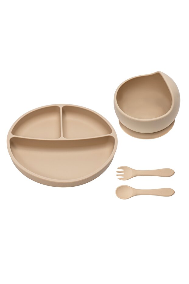 Silicone diversification set, AppeKids Basic Bubble Beige - 3