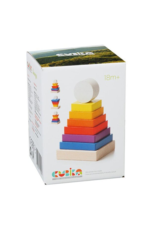 Dřevěná hračka, "pyramida 1" - 1