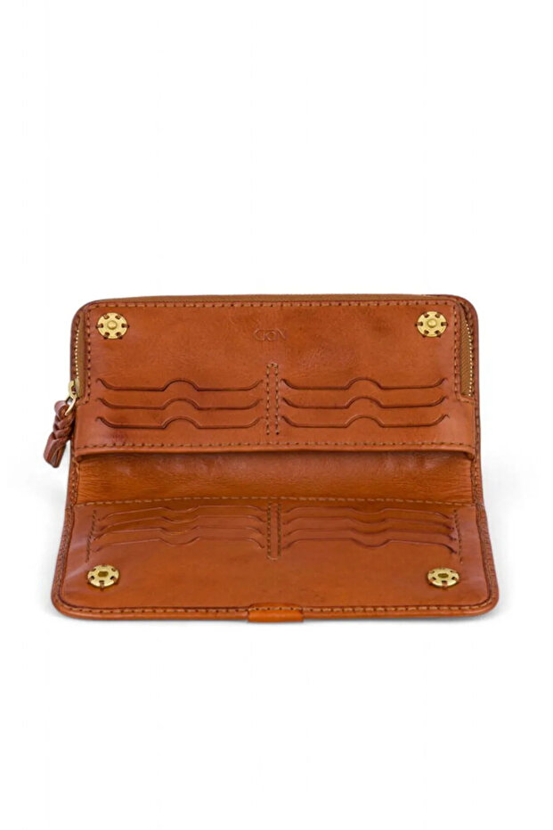 Hakiki Deri Bayan Cüzdan 16 Arta Taba - 5