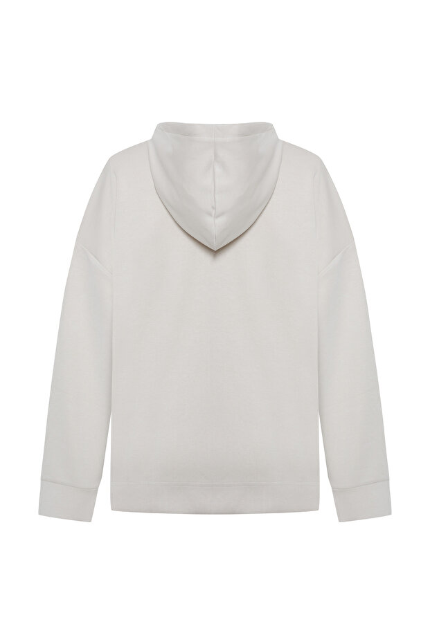 KAPÜŞONLU KARGO CEPLİ MODAL SWEATSHIRT - 5