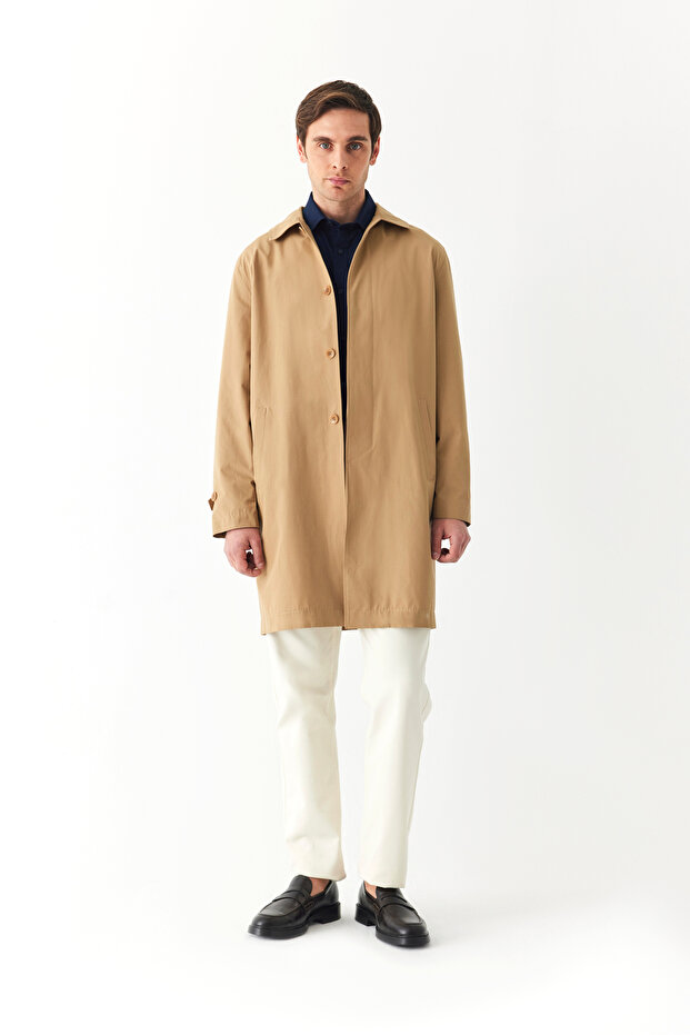 KAPÜŞONLU UZUN TRENÇKOT - 5