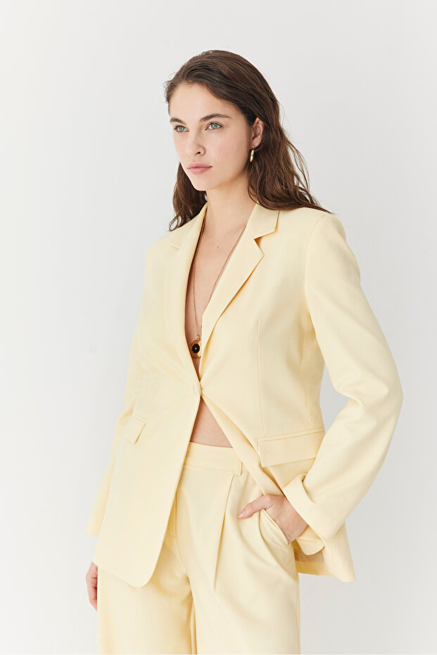 TEK DÜĞMELİ BLAZER CEKET - 5