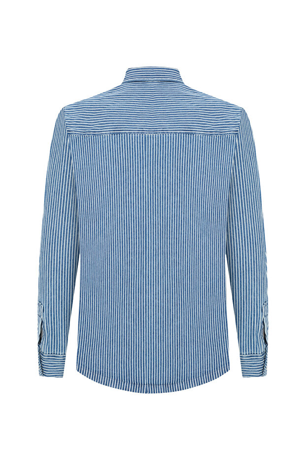 سترة كاجوال بجيب مخطط - 6