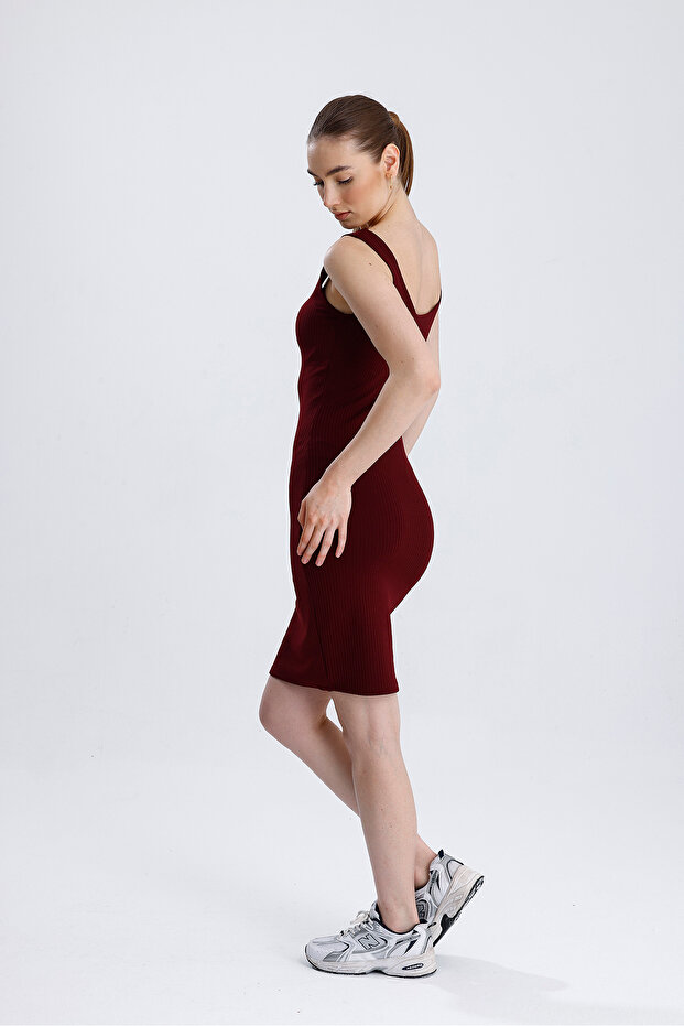 Fitilli Atlet Yaka Elbise - 3