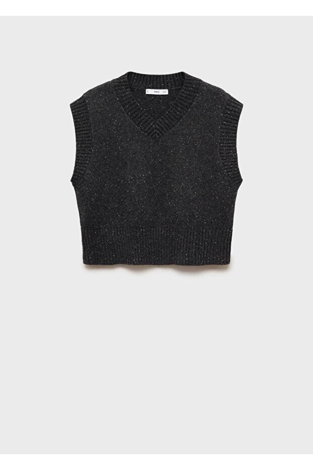 V yaka triko yelek - 3