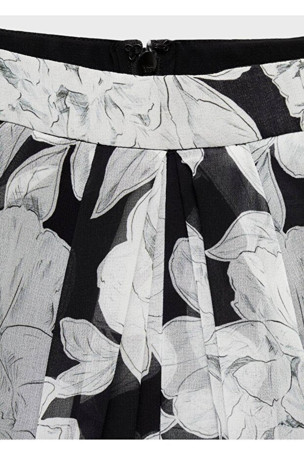 Çiçekli straplez elbise - 6