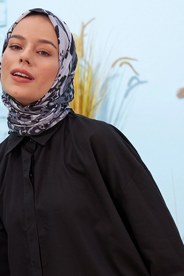 Vintage Pattern Thin Cotton Scarf - 1