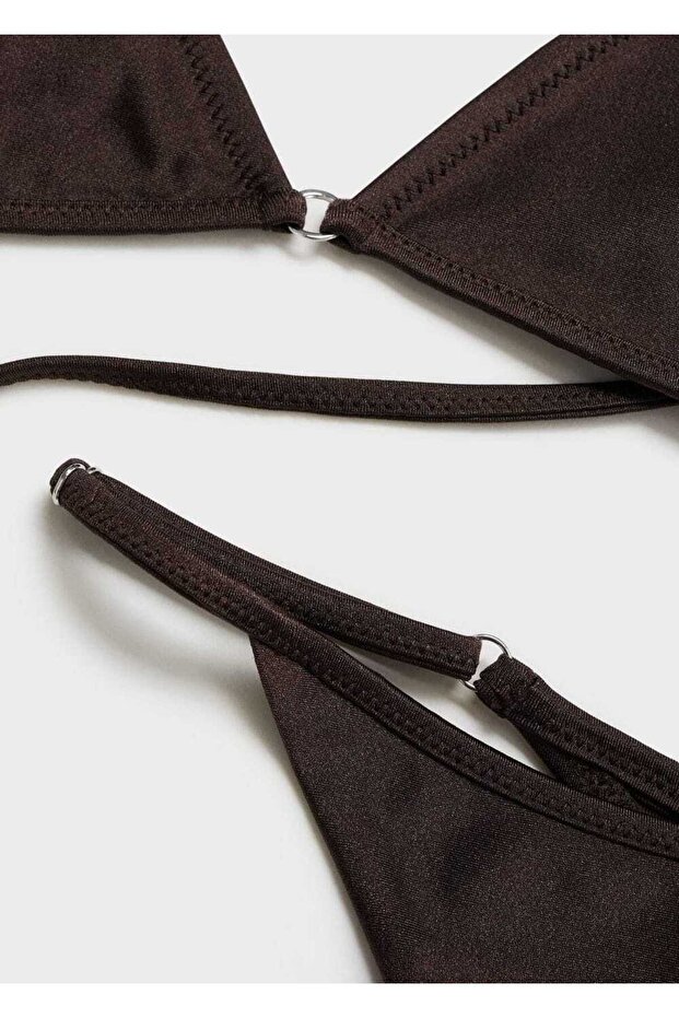 Parlak yüzeyli bikini üstü - 8